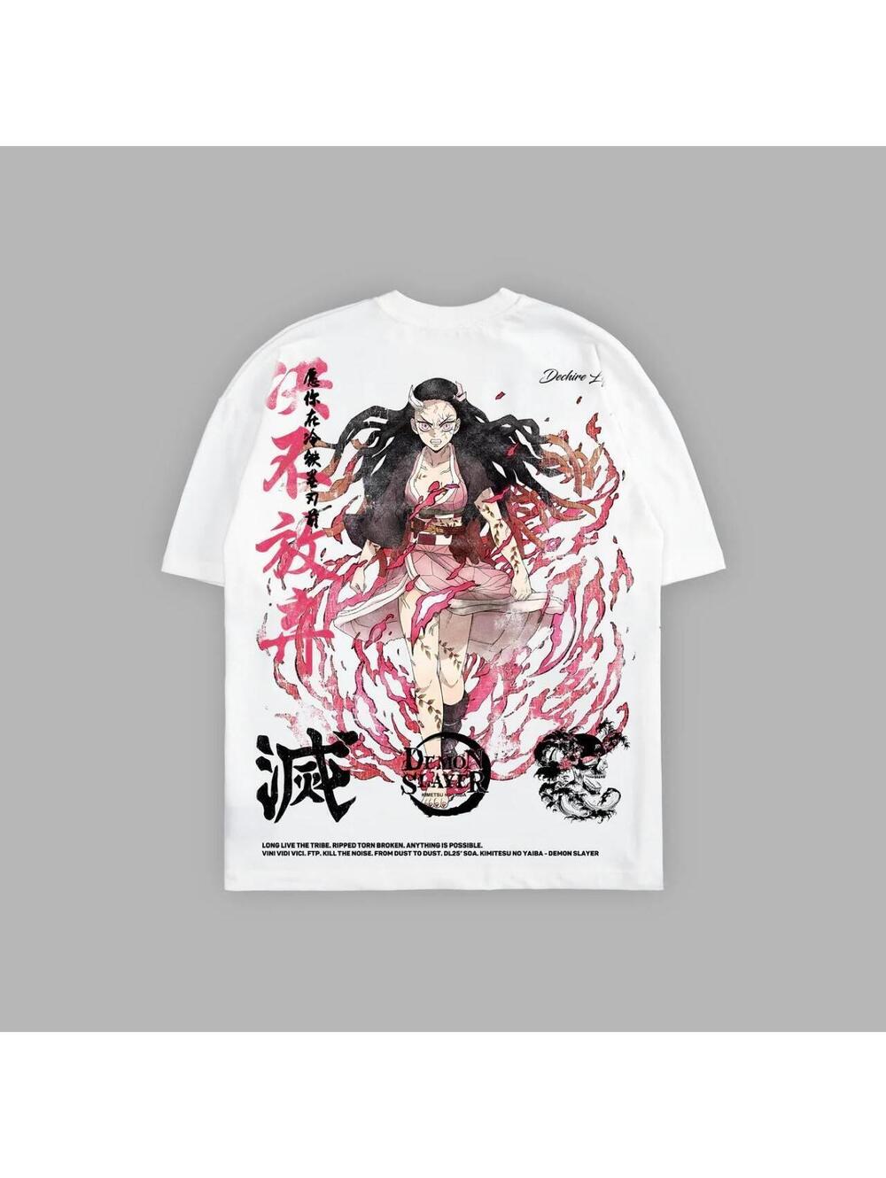 Dechire x Nezuko 'Ltd’ 6oz OS Tee in White (3XL)